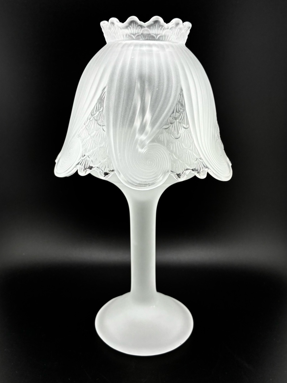 PartyLite Frosted White frosted glass fairy lamp